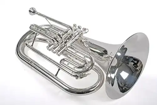 Trompete Karl Glaser Marching Bariton in B, Bass, versilbert