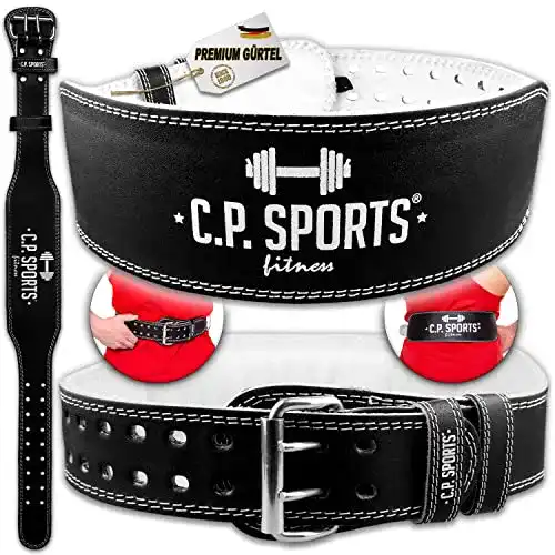 Gewichthebergürtel von C.P.Sports aus Leder für Kraftsportler