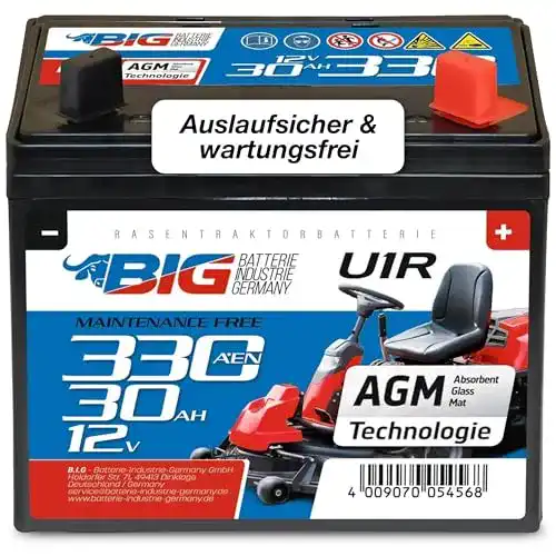 Rasentraktor Batterie HDmirrorR für Aufsitzmäher