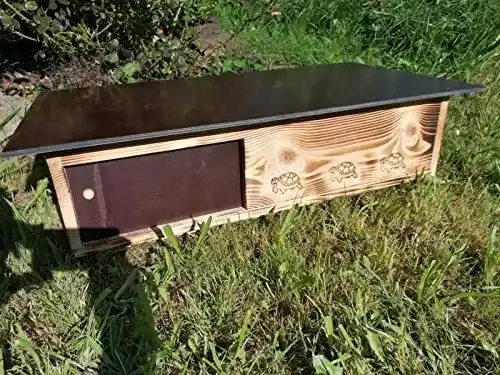 Schildkrötenhaus Woid Herz Premium aus 20mm Vollholz für Freilaufgehege