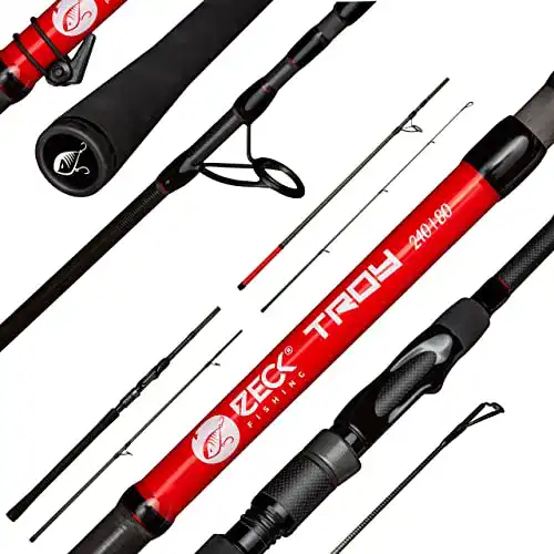 Hechtrute Zeck Predator 2,40m 80g Troy Spinnrute für Angler