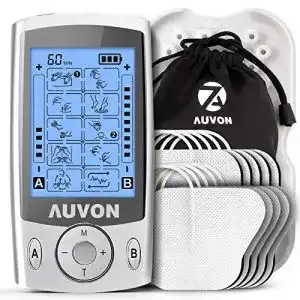 Muskelstimulator AUVON TENS Gerät mit 2 Kanälen und Elektroden Pads