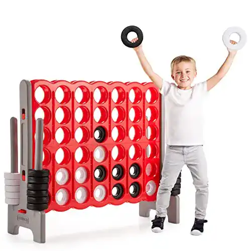 Costway Vier gewinnt Spiel – 4 Gewinnt Spielbrettsätze für Kinder und Erwachsene