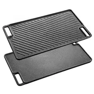 Grillplatte aus Gusseisen Velaze, Doppelseitige Grillpfanne
