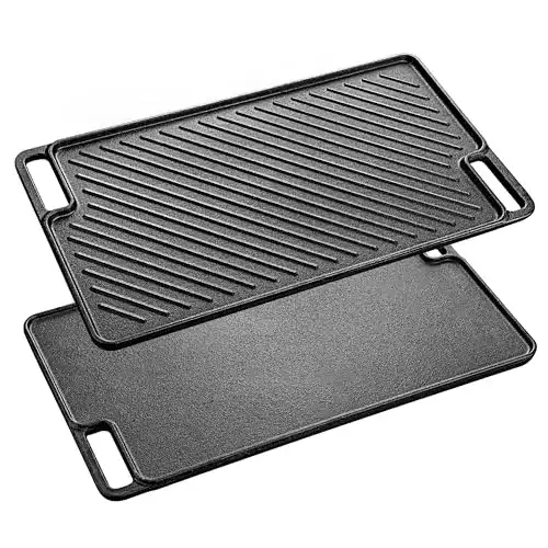 Grillplatte aus Gusseisen Velaze, Doppelseitige Grillpfanne