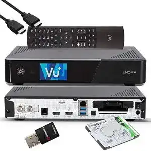 Twin-SAT-Receiver VU+ Uno 4K SE mit UHD HDR und DVB-S2 FBC