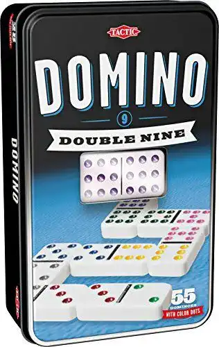 Domino Spiel Tactic Doppel 9 Klassisches Gesellschaftsspiel für Familien