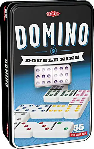 Domino Spiel Tactic Doppel 9 Klassisches Gesellschaftsspiel für Familien