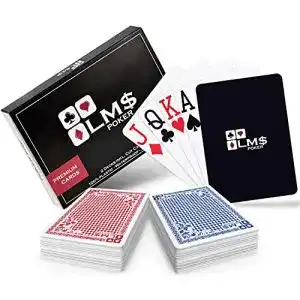 Pokerkarten aus Plastik für professionelle Spiele – 2 Decks mit Cut Card