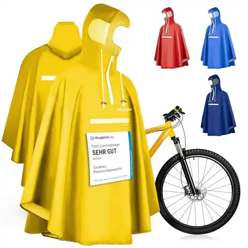 Wasserdichter Fahrradponcho CYCLEHERO für Regen und Outdoor-Aktivitäten