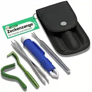 MyDaisy Zeckenzange 5er Set mit Etui für sicheren Zeckenschutz