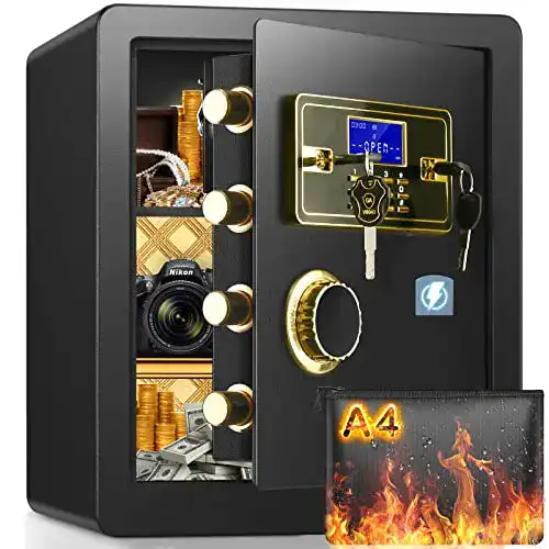 Feuerfester Tresor Tiskgg 45L mit Dokumententasche und Innenschloss
