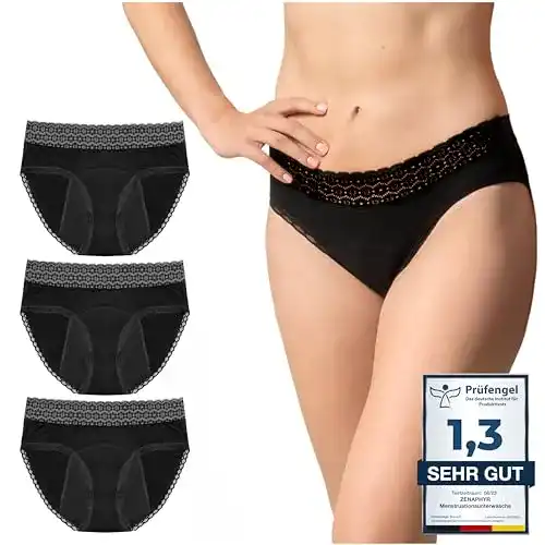 Periodenunterwäsche Zenaphyr 3-teiliges Set aus Bio-Baumwolle