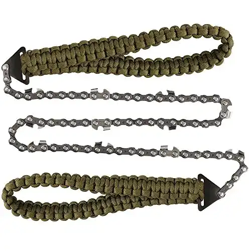 Handkettensäge Skyocean mit Paracord-Griff für Garten und Outdoor