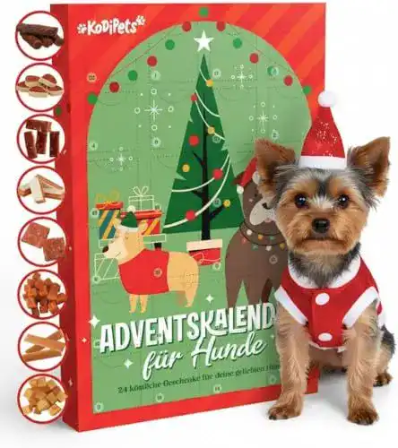 Hunde-Adventskalender Kodipets mit 24 Fleischleckereien für Hunde