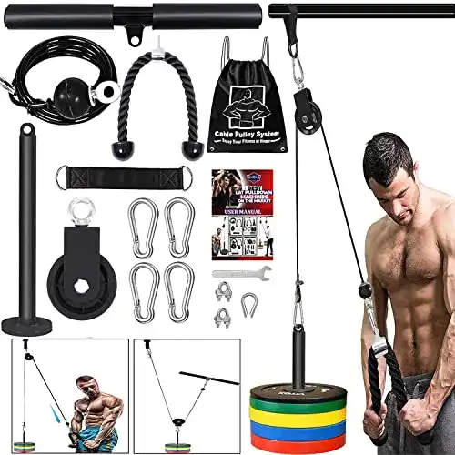 Kabelzug Taeku Fitnessgerät für Zuhause Latzug und Trizeps Seilzug