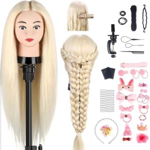 Übungskopf Friseur Twowin Trainingskopf mit 80% Echthaar in Blond