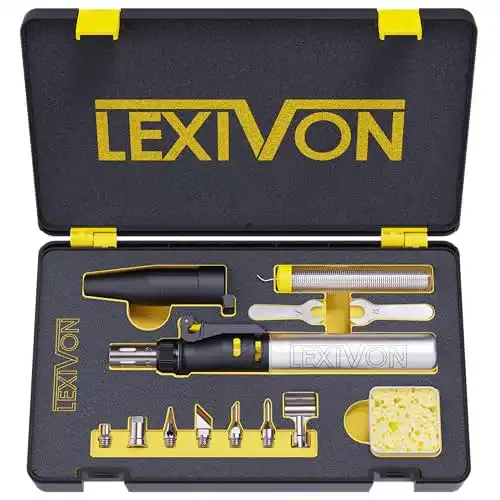 Gaslötkolben LEXIVON Butan Lötkolben Kit für kabelloses Löten