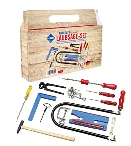 Laubsäge-Set Pebaro 108P, 21-teilig im Tragegriff-Karton