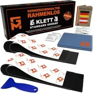 Klett-Kennzeichenhalter Genmag Klett Rahmenlos für Autos