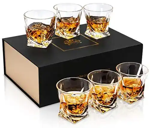 Kristallglas KANARS Whiskey Gläser Set – Bleifreie Kristallgläser