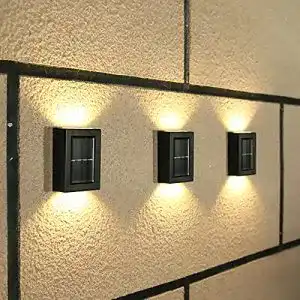 Solar Wandleuchte Yunyoda für den Außenbereich, 4 Stück