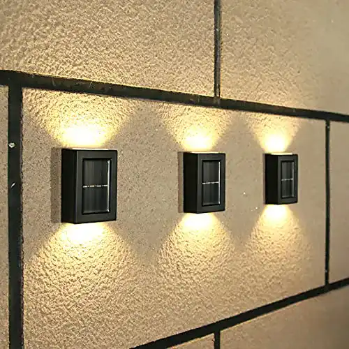 Solar Wandleuchte Yunyoda für den Außenbereich, 4 Stück