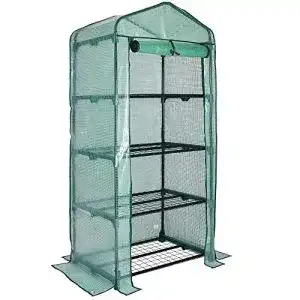 Gardebruk Foliengewächshaus 158x49x69 cm mit 4 Ablagen