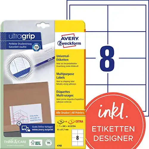 Adressaufkleber AVERY Zweckform 4782 Universal Etiketten für Versand