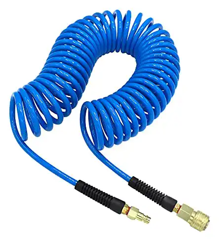 Druckluftschlauch Yotoo PU 10m mit 6mm Innendurchmesser und 1/4 Zoll Anschlüssen