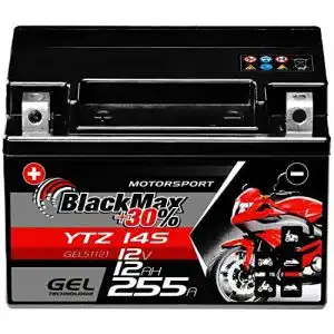 Motorradbatterie Blackmax YTZ14S 12 V 12 Ah GEL für Motorräder