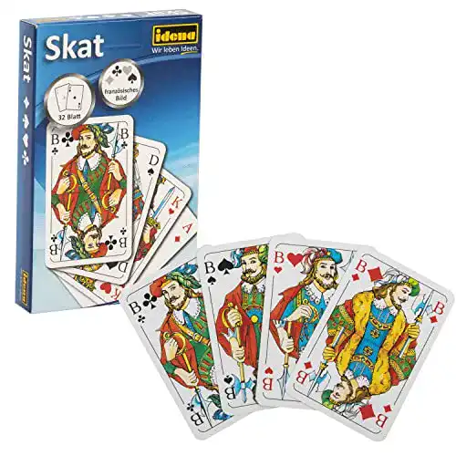 Idena 6250100 Skatspiel mit französischem Blatt, 32 Karten