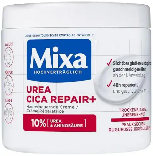 Mixa Urea Gesichtscreme – Hauterneuernde Creme mit Urea und Niacinamide