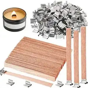 Holzdocht Atuful 100 Stück für die Kerzenherstellung aus natürlichem Holz
