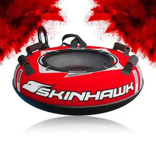 Snowtube Skinhawk Profi Ø100 cm in Rot für Schlittenfahren