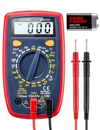 Strommessgerät AstroAI Digital Multimeter für Spannung, Strom und Widerstand