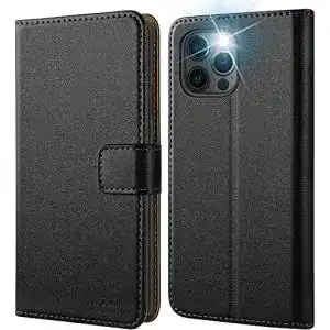Hoomil MagFlip Lederhülle für iPhone 12 und 12 Pro