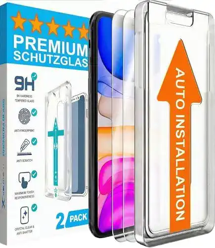 iPhone Schutzfolie XeloTech 2 Stück Schutzglas für iPhone 11 Pro und Xs