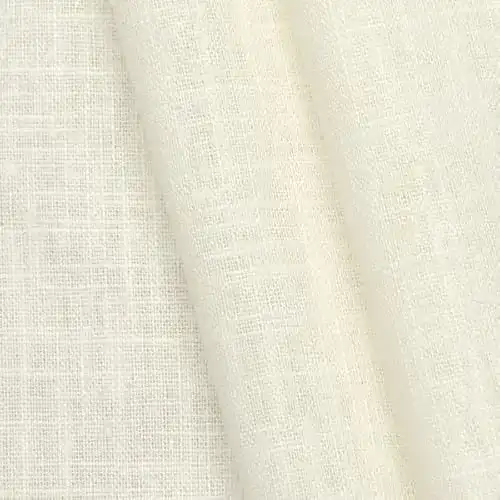 Leinenstoff 100% für Bekleidung und Dekoration Meterware in Creme-Weiß