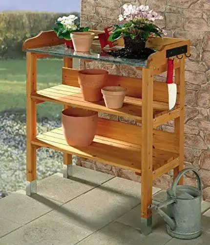 Pflanztisch Metra mit Zinkplatte für Gartenpflege