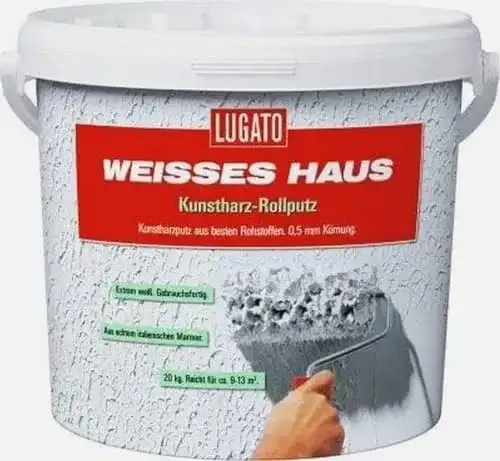 Rollputz Lugato Weißes Haus Kunstharz 0,5 mm 20 kg