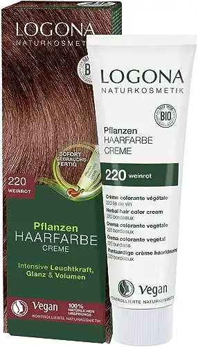 Pflanzenhaarfarbe Logona Naturkosmetik Creme 220 Weinrot