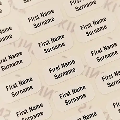 Namensaufkleber für Kleidung von Stikins – 90 personalisierte Etiketten