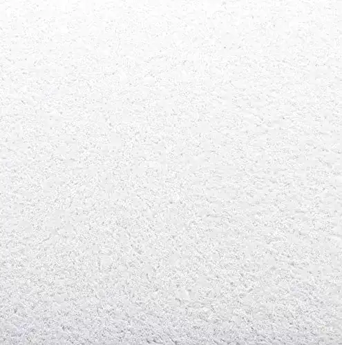 Baumwollputz Flüssigtapete Schneeweiß mit Glanzfaserstücken