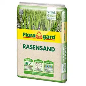 Rasensand Floragard 15 kg für 10 m² zur Rasenpflege und Belüftung