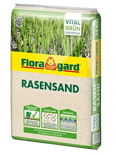 Rasensand Floragard 15 kg für 10 m² zur Rasenpflege und Belüftung