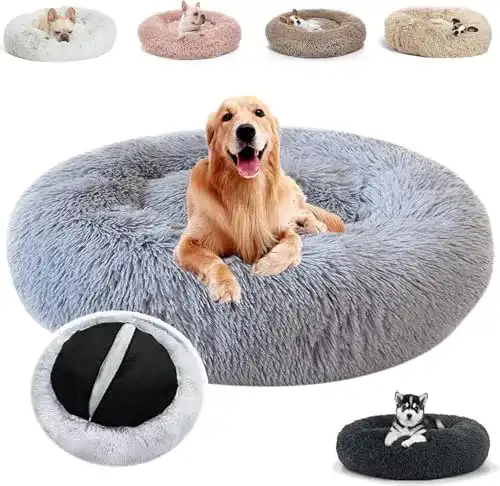 Hundebett Donut JRUI Rundes Hundekissen für Katzen und Hunde