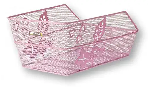 Basil Cento Flower Fahrradkorb für hinten, Rosa, 46 x 31 x 21 cm