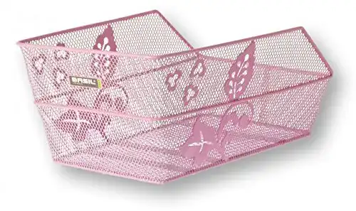 Basil Cento Flower Fahrradkorb für hinten, Rosa, 46 x 31 x 21 cm