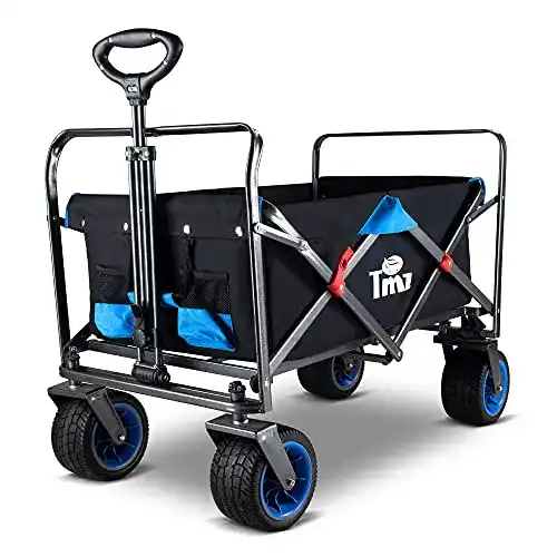 Bollerwagen TMZ Faltbarer All-Terrain Klappwagen mit Autoreifen